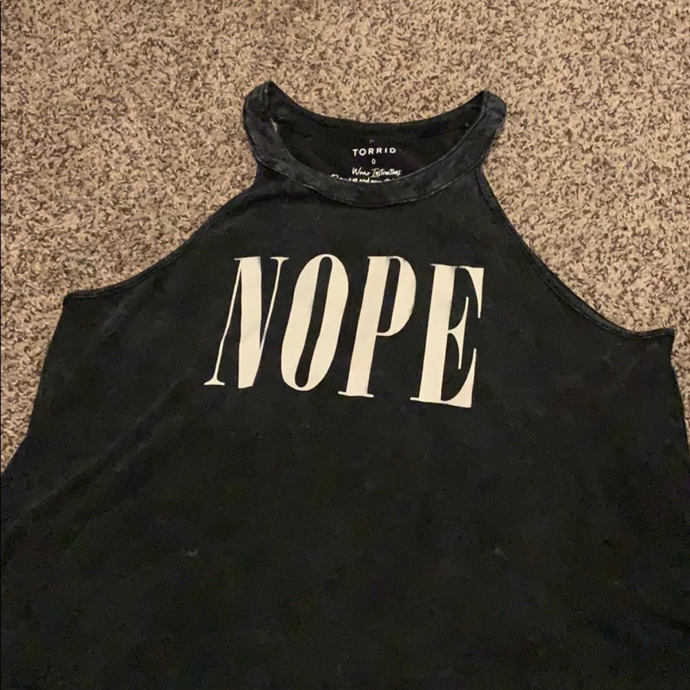 Torrid black mineral wash goddess tank